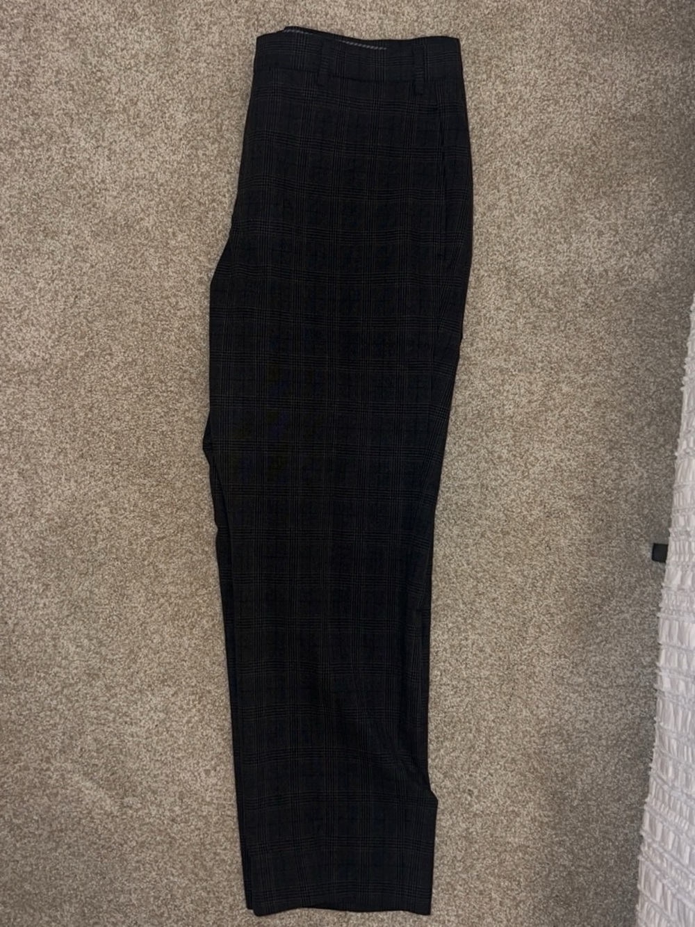 Michael Kors Black Plaid Men's Dress Trousers